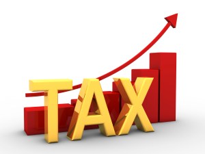 3d render of growing taxation concept